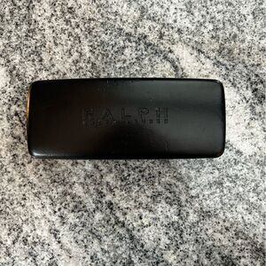 Ralph Ralph Lauren black leather hard case eyeglass glasses eyeglasses